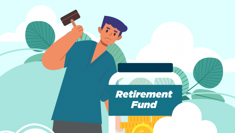 man withdrawing retirement fund